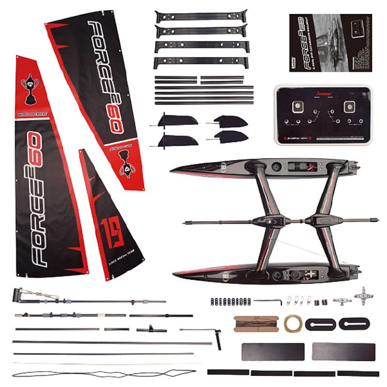 RC Joysway Velero Binario Rtr 2,4 GHZ Yate A Vela Catamaran Velero Barco Nuevo E