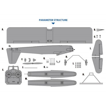 SUPER EZ V2 Trainer 1220mm RTF & Flotteurs FMS078-M2