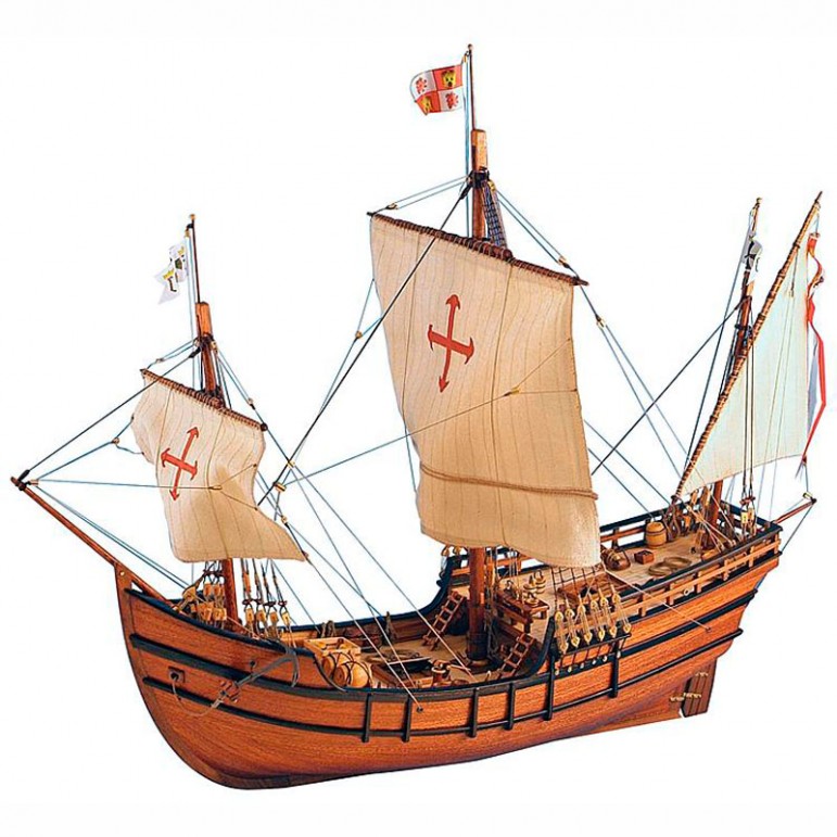 Statek Flagowy Z Pierwszej Wyprawy Kolumba Les 3 Caravelles De Christophe Colomb - leatherng