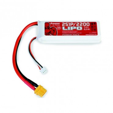 Batterie LiPo 2S 7.4V 2200mAh Prise XT60 Graupner 78122.2