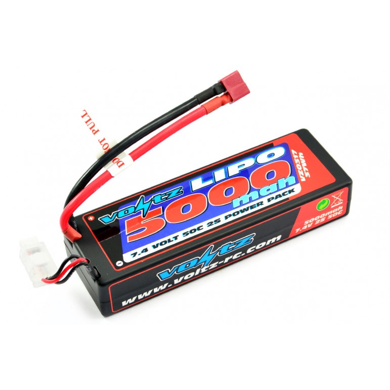 Batterie LiPo 2S 7.4V 5000mAh 50C Hard Case Voltz VZ0317