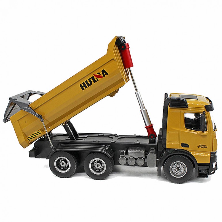 Camion Tombereau RC 1/14 6x6 Toucan Hobby - Châssis Métal, RTR, Batterie Incluse, Couleur Jaune/argent
