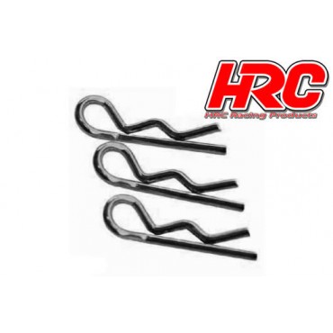 Clips de carrosserie 1/10 Noir à petite boucle HRC-2071BK