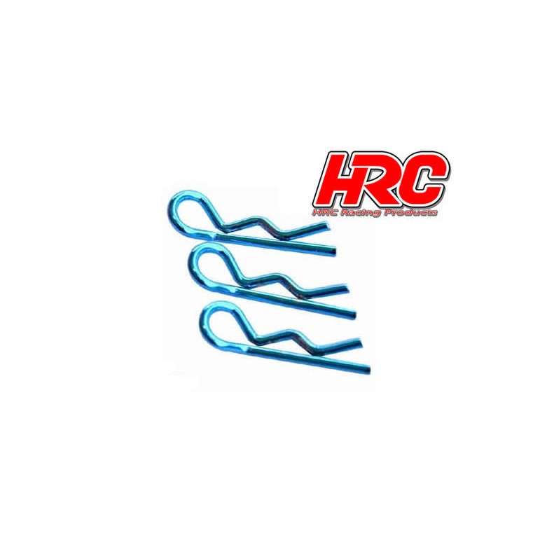 Clips de carrosserie 1/10 Bleu à petite boucle HRC-2071BL