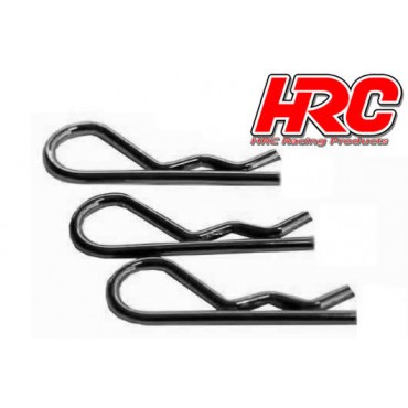 Clips de carrosserie 1/8 Noir à petite boucle HRC-2073BK