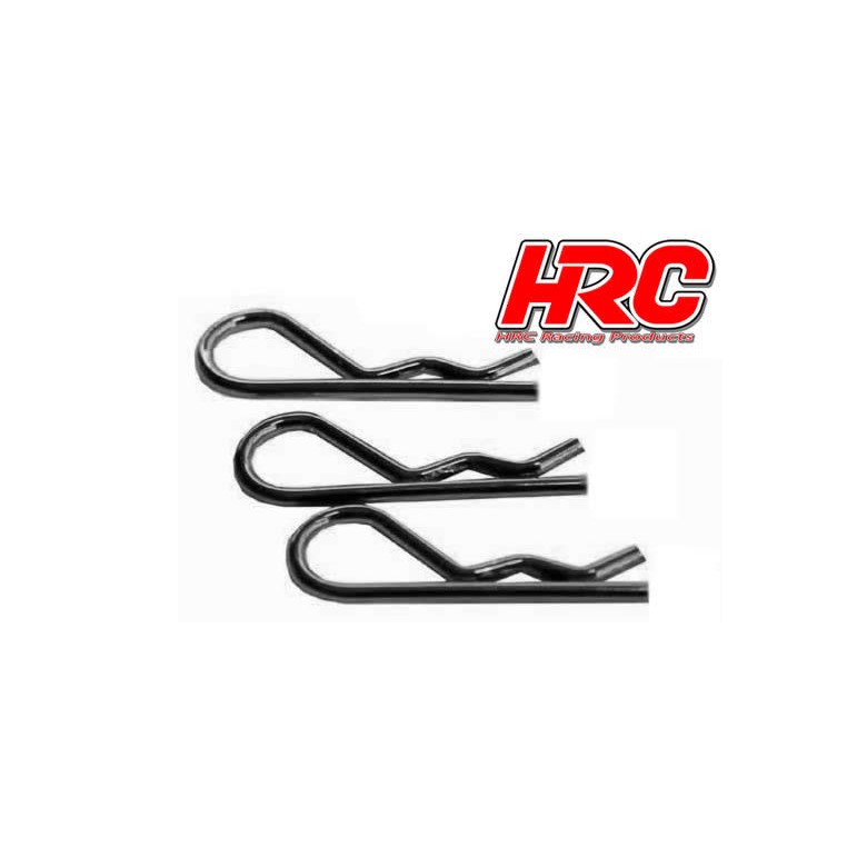 Clips de carrosserie 1/8 Noir à petite boucle HRC-2073BK