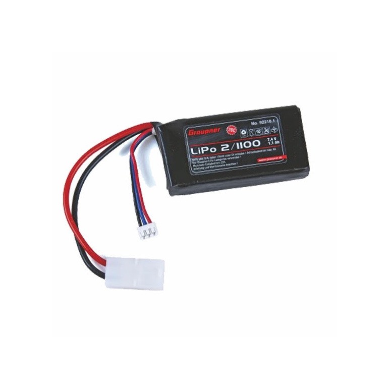 Batterie LiPo 2S 7.4V 1100mAh 20C Graupner 92210.1