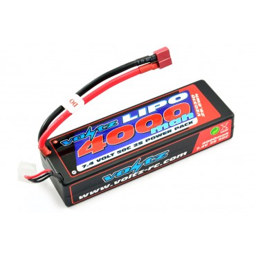 Batterie LiPo 7.4V 4000mAh 50C Hard Case Voltz VZ0310