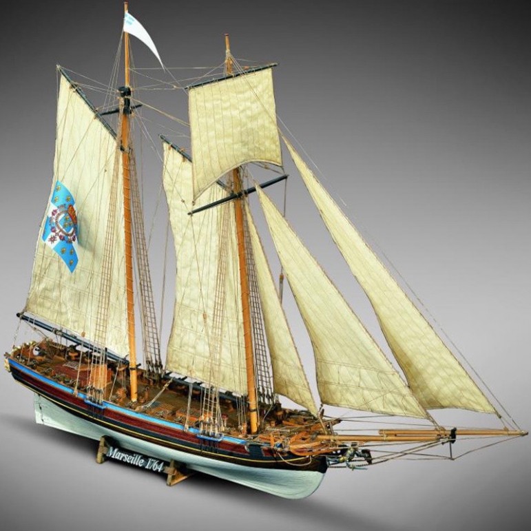 MARSEILLE 1764 Goélette Française 1/64 Mamoli MV25