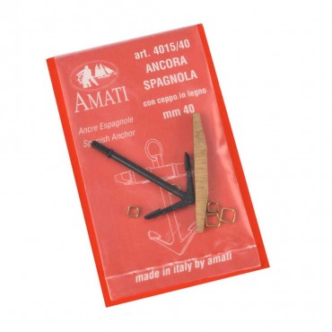 Ancre Espagnole 40mm en métal Amati B4015.40