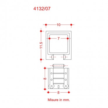 Encadrement de Sabord 7x7mm et Mantelet Amati B4132.07