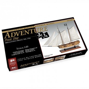 Sloop ADVENTURE Navire Pirate 1/60 Amati B1446