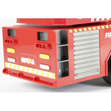 Camion de pompier electrique rouge 35w avec casque lance et extincteur  indicateur de batterie et télécommande parentale - La Poste