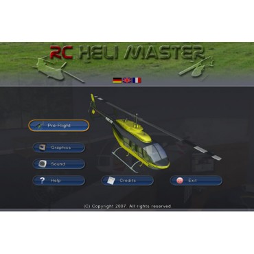 Simulateur de vol Hélicoptère RC HELI MASTER Mode 1