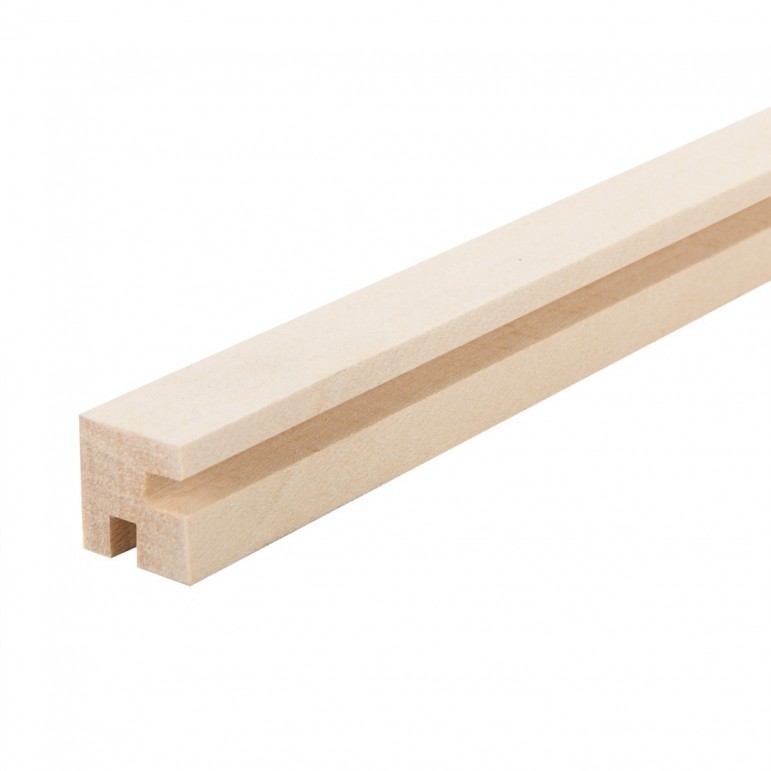 Baguette 2 rainures pour cadre de vitrine maquette B2560.02