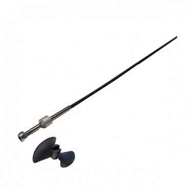 Kit Arbre Flexible 4mm Pour Bateau RC - 350 Mm - Inclut Tube Cuivre, Joint, Tête Bille Inox