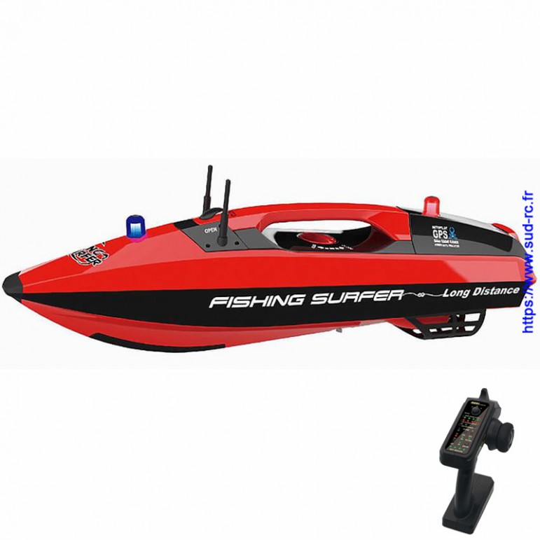 FISHING SURFER V2 GPS Rouge Bateau amorceur RTR 3251V2