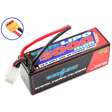 Batterie LiPo 4S HARD CASE 14.8V 5000mAh 50C Voltz VZ0350XT90