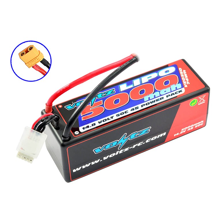 Batterie LiPo 4S HARD CASE 14.8V 5000mAh 50C Voltz VZ0350XT90