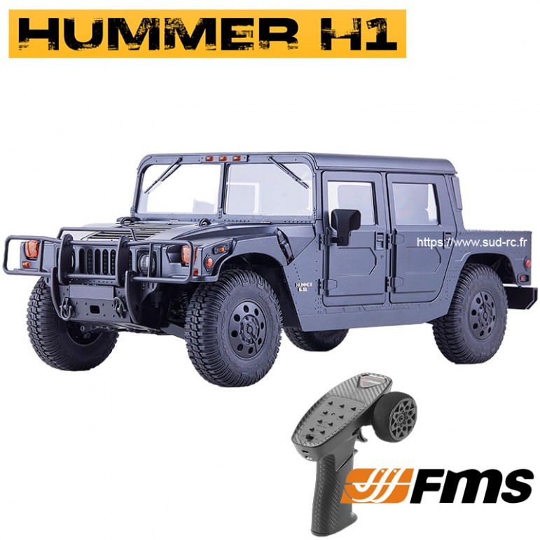 HUMMER H1 ALPHA RS Scaler 1/12 Noir 100% RTR FMS