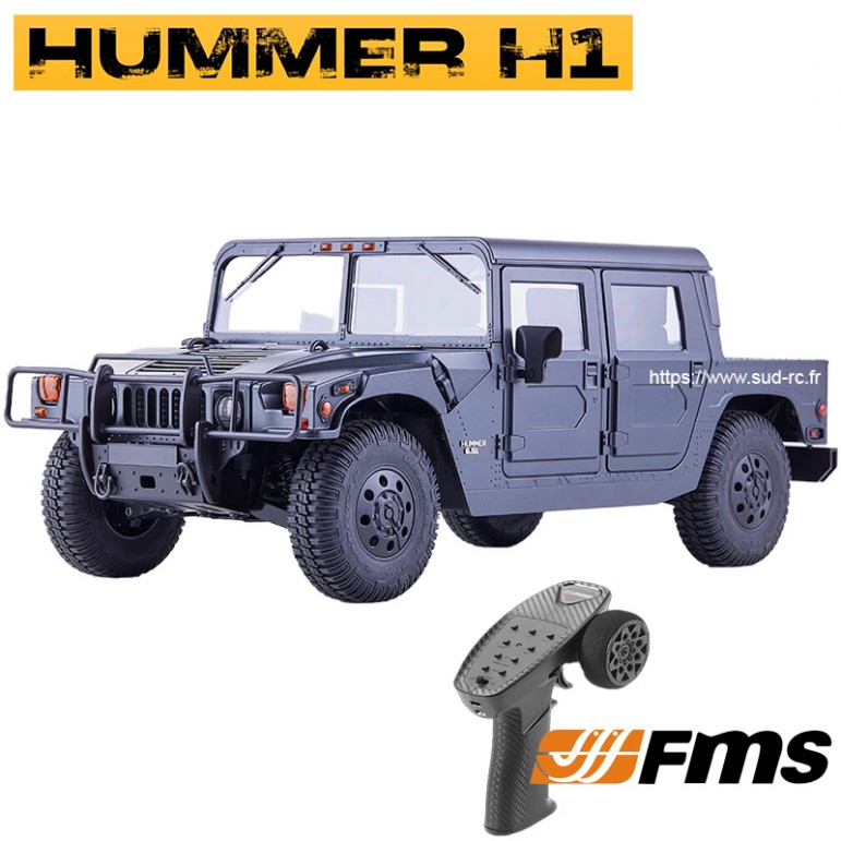 HUMMER H1 ALPHA RS Scaler 1/12 Noir RTR FMS