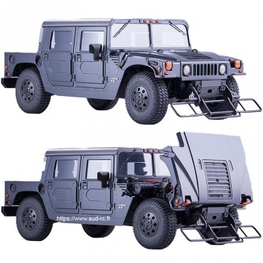 HUMMER H1 ALPHA RS Scaler 1/12 Noir 100% RTR FMS