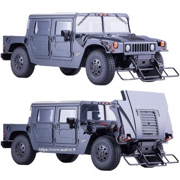 HUMMER H1 ALPHA RS Scaler 1/12 Noir RTR FMS