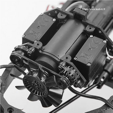 HUMMER H1 ALPHA RS Scaler 1/12 Noir RTR FMS