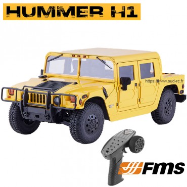 HUMMER H1 ALPHA RS Scaler 1/12 Jaune RTR FMS