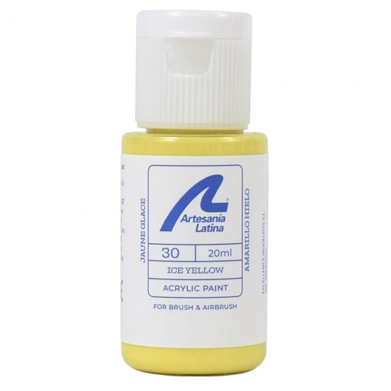 Peinture ton JAUNE GLACIER 20ml Artesania Latina 27730