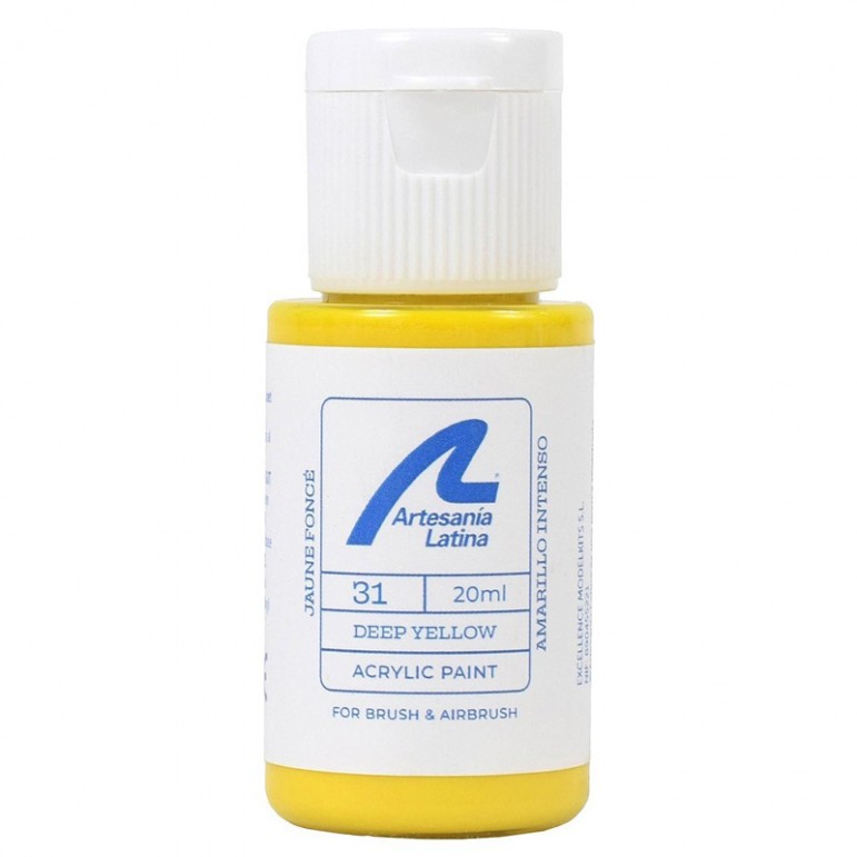 Peinture ton JAUNE FONCE 20ml Artesania Latina 27731