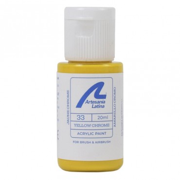 Peinture ton JAUNE CHROME 20ml Artesania Latina 27733