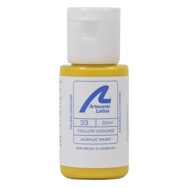 Peinture ton JAUNE CHROME 20ml Artesania Latina 27733