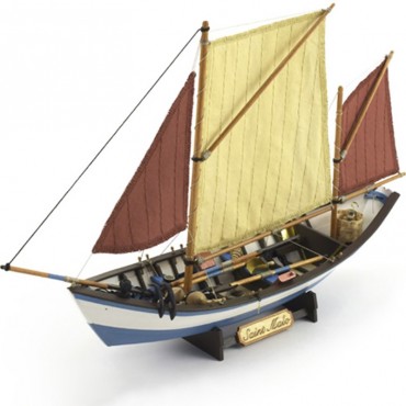 Maquette Bateau en Bois Remorqueur Sanson 1940 Échelle 1:50