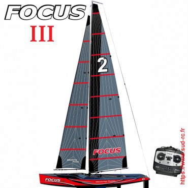 Voilier RC FOCUS V3 Rouge Racing Yacht 1m RTS Joysway 8812V3R