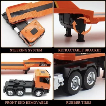 Camion porte-engin & Pelleteuse RC 1/24 Huina 1319