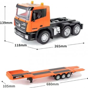 Camion porte-engin & Pelleteuse RC 1/24 Huina 1319