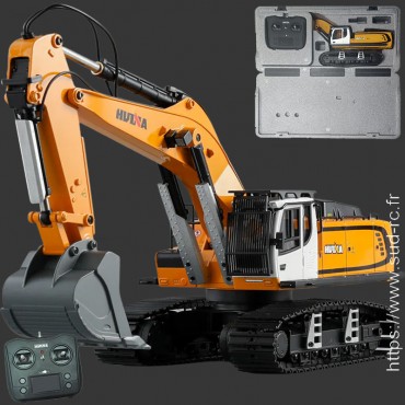 Pelleteuse RC Full Metal 23CH 2.4GHz LIEBHERR 970 Huina 1599