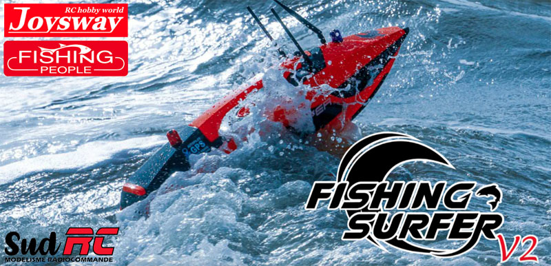 FISHING SURFER V2 GPS Rouge Bateau amorceur RTR 3251V2