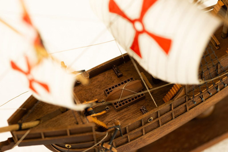 Maquette de bateau en bois,Santa Maria